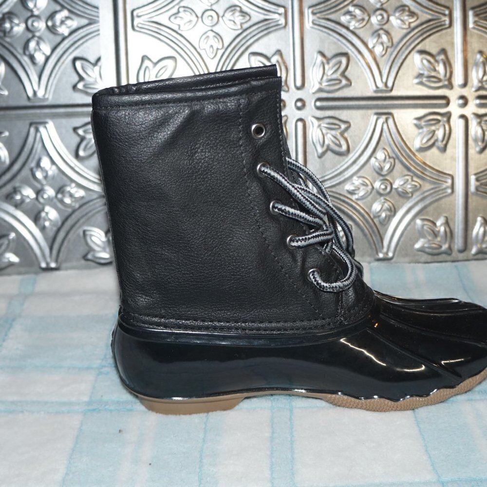 Blue Suedeshoes Size 7 Black Suede Outsole Outdoor Flannel Insole Duck Boots - Picture 5 of 9